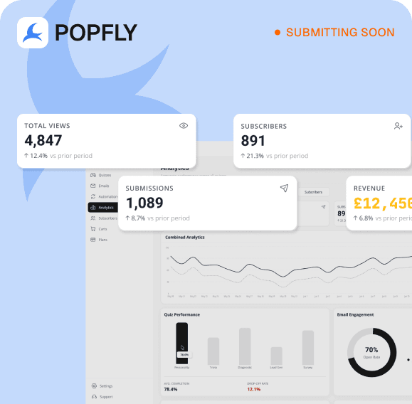 Popfly Shopify app — submitting soon
